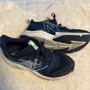 New Balance Kids' Black and Green Sneakers